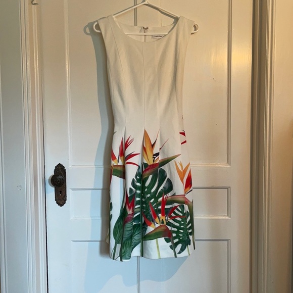 Calvin Klein Bird of Paradise Party Dress - Picture 1 of 6